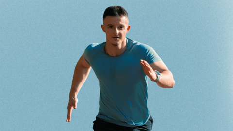 Sportler während eines Sprints