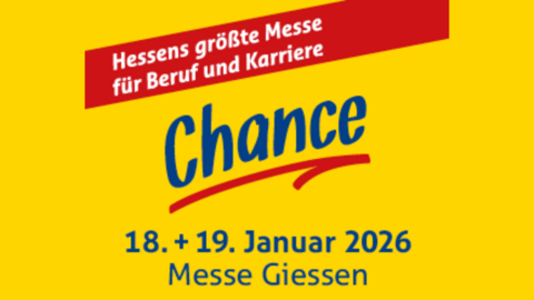 Logo der Messe Chance mit dem Datum und Veranstaltungsort.